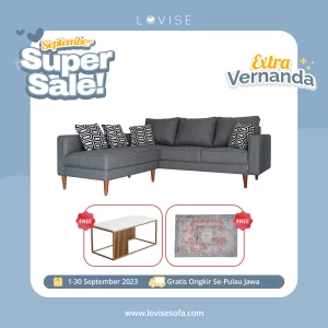 September Super Sale - Extra Vernanda- Lovise Sofa